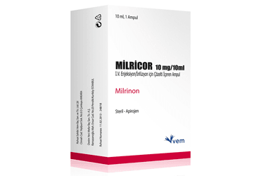 MILRICOR 10 MG/ 10 ML IV ENJEKSIYON INFUZYON ICIN COZELTI ICEREN 1 AMPUL