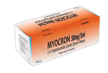 MYOCRON 50 MG/5 ML IV ENJEKSIYON ICIN SOLUSYON ICEREN 10 FLAKON