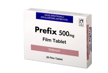 PREFIX 500 MG 20 FILM TABLET