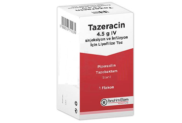 TAZERACIN 4,5 G IV ENJEKSIYON VE INFUZYON ICIN LIYOFILIZE TOZ ICEREN 1 FLAKON
