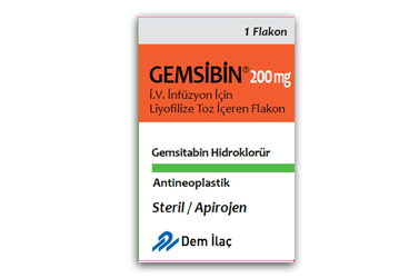 GEMSIBIN 200 MG IV INFUZYON ICIN LIYOFILIZE TOZ ICEREN 1 FLAKON