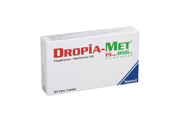 DROPIA-MET 15/850 MG 180 FILM TABLET
