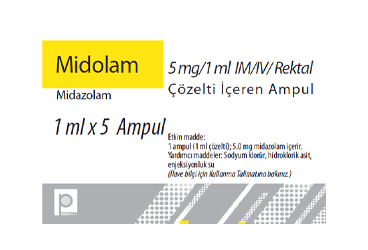 MIDOLAM 5 MG/1 ML IM/IV REKTAL COZELTI ICEREN 5 AMPUL