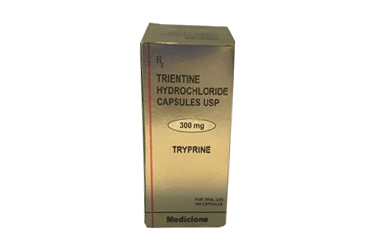 TRIENTINE DIHYDROCHLORIDE 300 MG 100 CAPSULES