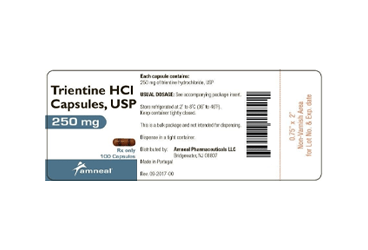 TRIENTINE HCl AMNEAL 250 MG 100 CAPSULES