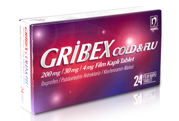 GRIBEX COLD & FLU 200 MG/30 MG/4 MG FILM KAPLI TABLET (24 TABLET)