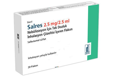 SALRES 2,5 MG /2,5 ML NEBULIZASYON ICIN TEK DOZLUK INHALASYON COZELTISI ICEREN FLAKON (20 FLAKON)