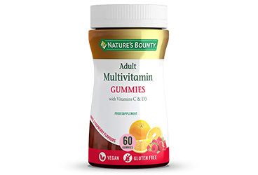 NATURES BOUNTY ADULT MULTIVITAMIN GUMMIES WITH VITAMIN C & D3  60 çiğnenebilir jel form