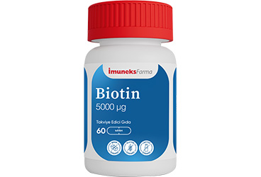 IMUNEKS FARMA BIOTIN 5000 MCG TAKVIYE EDICI GIDA  60 tablet