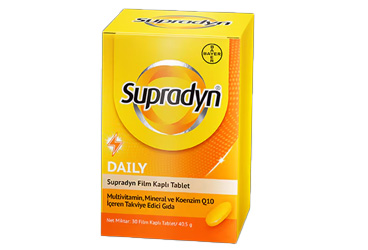 SUPRADYN MULTIVITAMIN, MINERAL VE KOENZIM Q10 ICEREN TAKVIYE EDICI GIDA  30 tablet