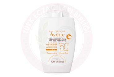 AVENE FLUIDE MINERAL SPF50+ CREAM  40 ml tüp