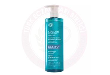 DUCRAY KERACNYL JEL - YAGLI VE AKNEYE EGILIMLI CILTLER ICIN TEMIZLEME JELI  400 ml şişe