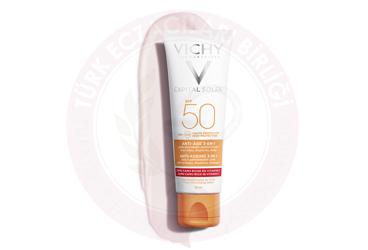 VICHY CAPITAL SOLEIL ANTI-AGING 3-IN-1 SPF50 GUNES KREMI  50 ml tüp
