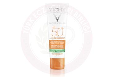 VICHY CAPITAL SOLEIL MATTIFYING 3-IN-1 SPF50+ GUNES KREMI  50 ml tüp