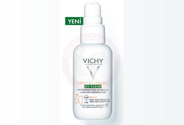 VICHY CAPITAL SOLEIL UV-CLEAR SPF 50 FLUID GUNES KORUYUCU KREM  40 ml şişe
