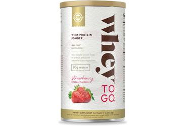 SOLGAR WHEY TO GO WHEY PROTEIN POWDER STRAWBERRY  454 g toz