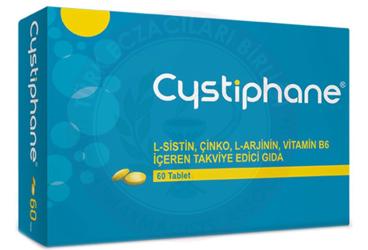 CYSTIPHANE L-SISTIN, CINKO, L-ARJININ, VIT B6 ICEREN TAKVIYE EDICI GIDA  60 tablet