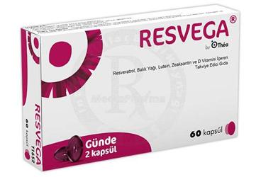 RESVEGA RESVERATROL, BALIK YAGI, LUTEIN, ZEAKSANTIN VE D VITAMINI ICEREN TAKVIYE EDICI GIDA  60 kapsül
