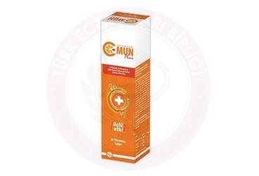 C-MUN PLUS C VITAMINI, D VITAMINI VE CINKO ICEREN EFERVESAN TABLET TAKVIYE EDICI GIDA  20 tablet