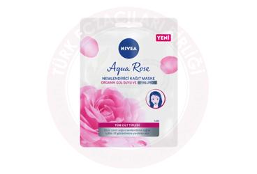 NIVEA AQUA ROSE ORGANIK GUL SUYU ICEREN KAGIT MASKE  1 adet