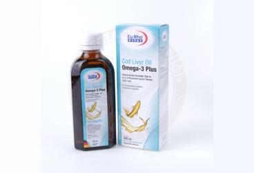 EURHO VITAL COD LIVER OIL OMEGA 3 PLUS SURUP  200 ml şişe