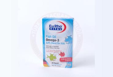 EURHO VITAL FISH OIL OMEGA 3 SOFT CHEWS FOR KIDS KAPSUL  30 kapsül