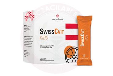 SWISSCVIT KIDS VITAMIN C VE CINKO ICEREN SASE TAKVIYE EDICI GIDA 500 mg 20 saşe