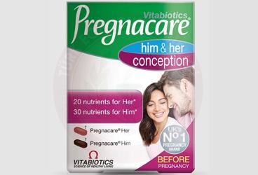 VITABIOTICS PREGNACARE HIM & HER CONCEPTION TAKVIYE EDICI GIDA  30 tablet+30 tablet