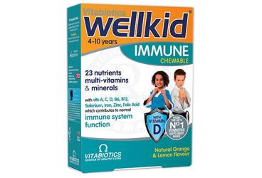 VITABIOTICS WELLKID IMMUNE CHEWABLE TAKVIYE EDICI GIDA  30 tablet