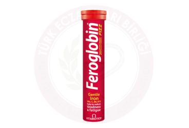 FEROGLOBIN FIZZ GENTLE IRON, VITAMIN C, B6, B12 ICEREN TAKVIYE EDICI GIDA  20 tablet