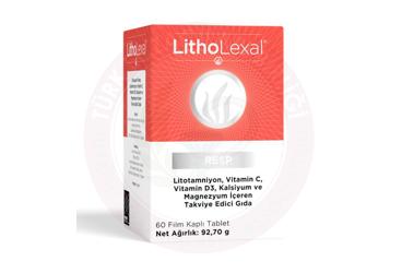 LITHOLEXAL RESP LITOTAMNIYON, VITAMIN C, VITAMIN D3, KALSIYUM VE MAGNEZYUM ICEREN TAKVIYE EDICI GIDA  60 tablet