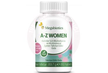 MEGABIOTICS A-Z WOMEN TAKVIYE EDICI GIDA  60 tablet