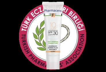 PHARMACERIS F MATT-MINERAL CORRECTION MINERALNY DERMO FLUID MATUJACY FOUNDATION SPF30 10 LIGHT  30 ml şişe