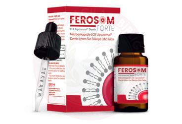 FEROSOM FORTE MIKROENKAPSULE LCE LIPOZOMAL DEMIR ICEREN SIVI TAKVIYE EDICI GIDA  30 ml şişe
