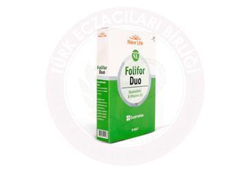 NEW LIFE FOLIFOR DUO QUATREFOLIC & VITAMIN D3 TAKVIYE EDICI GIDA  30 tablet