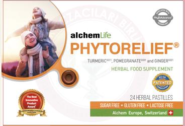 PHYTORELIEF TURMERIC, POMEGRANATE, GINGER TAKVIYE EDICI GIDA  24 pastil