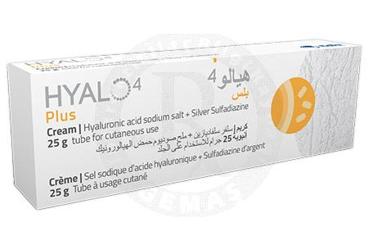 HYALO4 PLUS, HYALURONIK ASIT SODYUM TUZU VE GUMUS SULFADIAZIN KREM 25 gr tüp