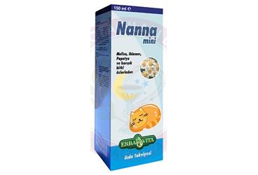 NANNA MINI MELISA, IHLAMUR, PAPATYA VE KARISIK BITKI OZLERINDEN GIDA TAKVIYESI  150 ml şişe