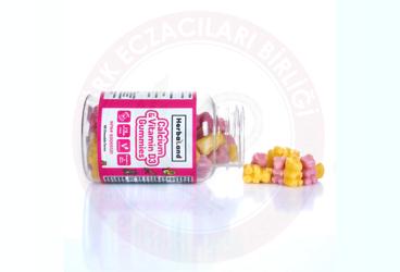 HERBALAND CALCIUM, VITAMIN D3 GUMMIES CIGNENEBILIR FORM TAKVIYE EDICI GIDA  60 çiğnenebilir jel form