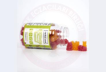 HERBALAND MULTIVITAMINS&MINERALS GUMMIES CIGNENEBILIR FORM TAKVIYE EDICI GIDA  60 çiğnenebilir jel form