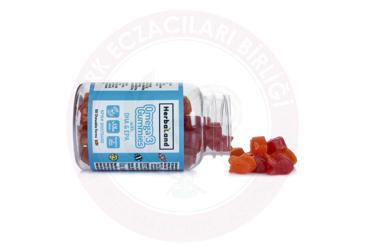 HERBALAND OMEGA3 WITH DHA&EPA GUMMIES CIGNENEBILIR FORM TAKVIYE EDICI GIDA  60 çiğnenebilir jel form