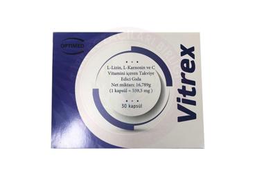 VITREX L-LIZIN, L-KARNITIN VE C VITAMINI ICEREN KAPSUL  30 kapsül