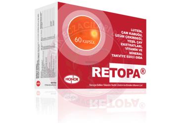 RETOPA LUTEIN, CAM KABUGU, UZUM CEKIRDEGI, YESIL CAY EKSTRATLARI, VITAMIN VE MINERAL KAPSUL  60 kapsül