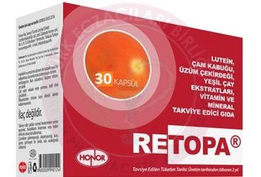 RETOPA LUTEIN, CAM KABUGU, UZUM CEKIRDEGI, YESIL CAY EKSTRATLARI, VITAMIN VE MINERAL KAPSUL  30 kapsül