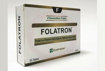FOLATRON FOLAT VE VITAMIN B12 ICEREN TAKVIYE EDICI GIDA  30 tablet