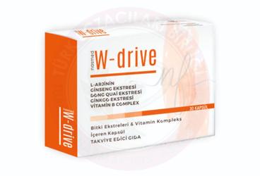 NASMED W-DRIVE BITKI EKSTRELERI VE VITAMIN KOMPLEKS ICEREN TAKVIYE EDICI GIDA KAPSUL  30 kapsül