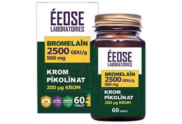 EEOSE LABORATORIES BROMELAIN VE KROM PIKOLINAT ICEREN TABLET TAKVIYE EDICI GIDA  60 tablet
