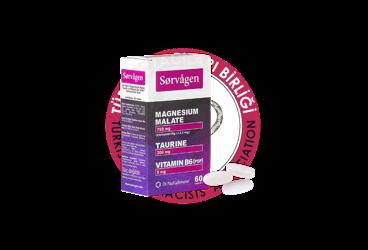 SORVAGEN MAGNEZYUM MALAT, TAURIN VE VITAMIN B6 (P5P) ICEREN TAKVIYE EDICI GIDA  60 tablet
