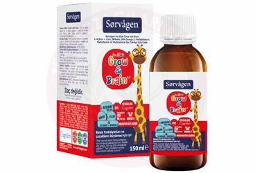 SORVAGEN GROW AND BRAIN FOR KIDS MULTIVITAMIN VE MINERAL SIVI TAKVIYE EDICI GIDA  150 ml