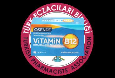 OSENDE VITAMIN B12 ODT METILKOBALAMIN ICEREN TAKVIYE EDICI GIDA  60 tablet
